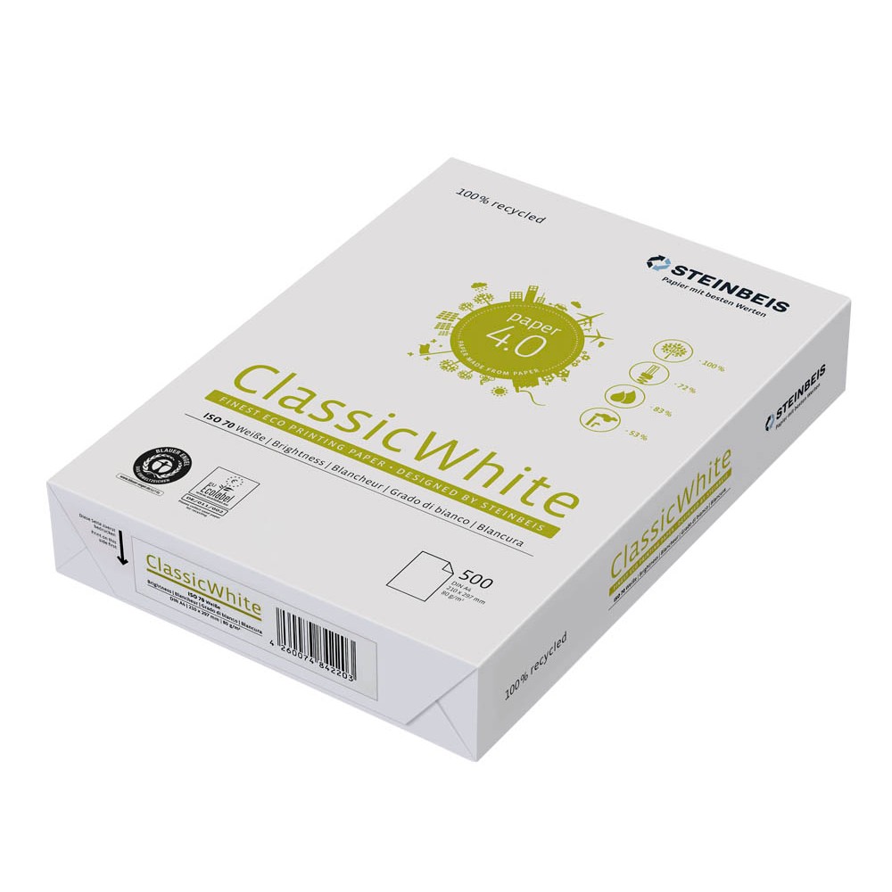 STEINBEIS Recyclingpapier No.1 DIN A4 80 g/qm 500 Blatt