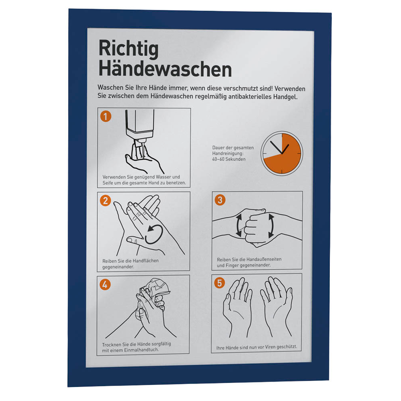 DURABLE Magnetrahmen selbstklebend DURAFRAME® blau A4, 2 St.