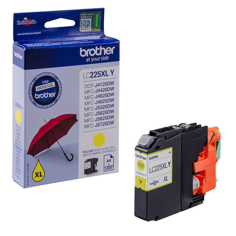 Brother Tintenpatrone gelb HC (LC-225XLY)