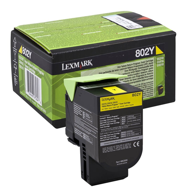 Lexmark Toner-Kit Return gelb (80C20Y0, 802Y)