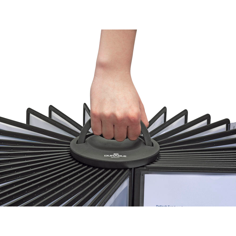 DURABLE Sichttafelsystem SHERPA® Display System carousel 40 563301 DIN A4 schwarz mit 40 St. Sichttafeln, 1 St.