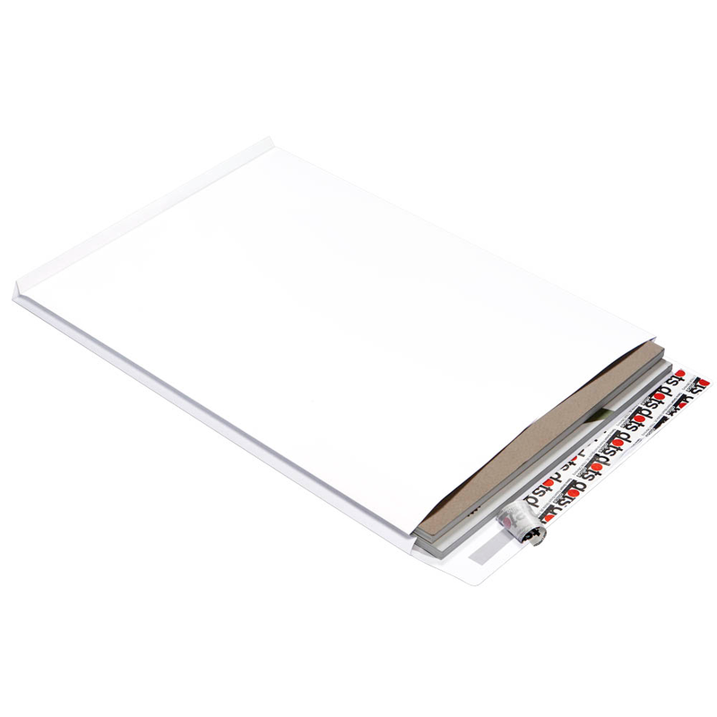 dots Faltentaschen DIN B4 ohne Fenster weiß mit 2,0 cm Falte, 50 St.