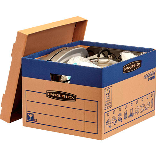 Bankers Box Umzugskartons SmoothMove Prime 44,5 x 38,7 x 29,4 cm, 10 St.
