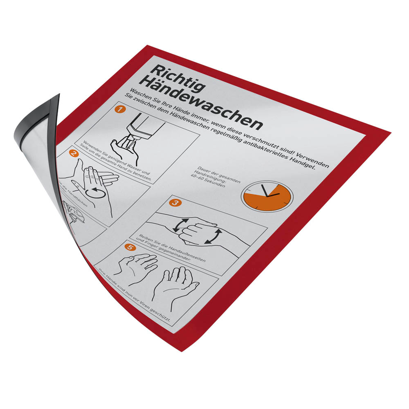 DURABLE Magnetrahmen DURAFRAME® MAGNETIC A3 rot A3, 5 St.