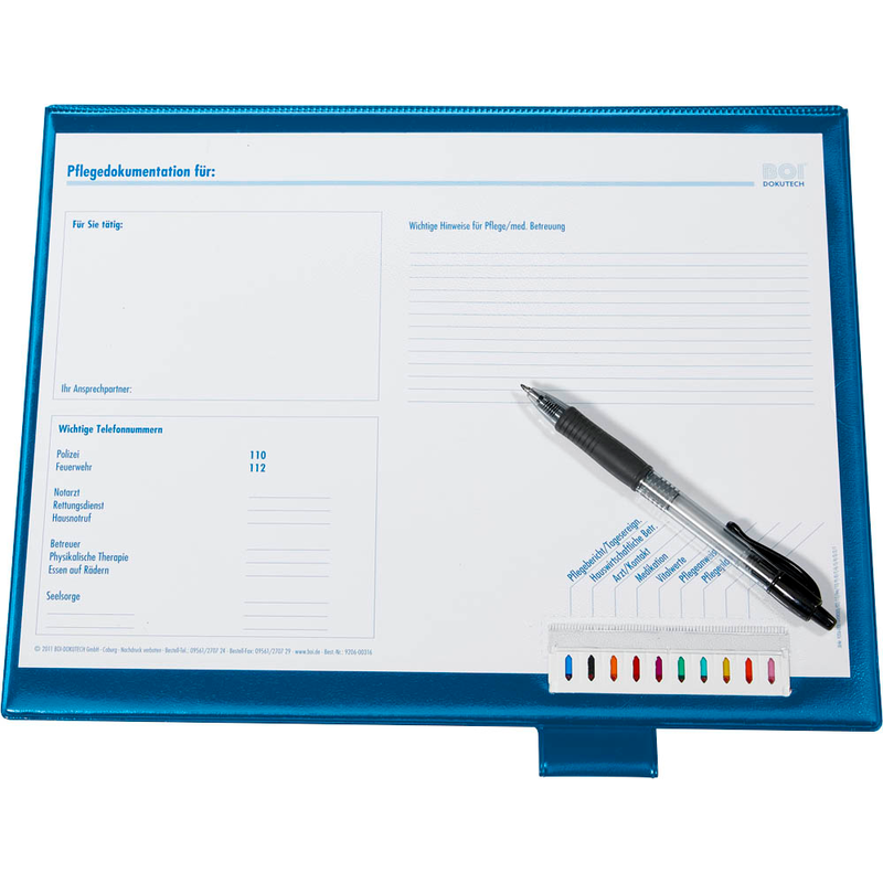 BOI Click-Plus Ambulant Patienten-Dokumentationsmappe 2-Ringe blau 3,5 cm DIN A4, 1 St.