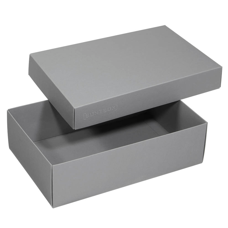 BUNTBOX L Geschenkboxen 3,6 l grau 26,6 x 17,2 x 7,8 cm, 2 St.