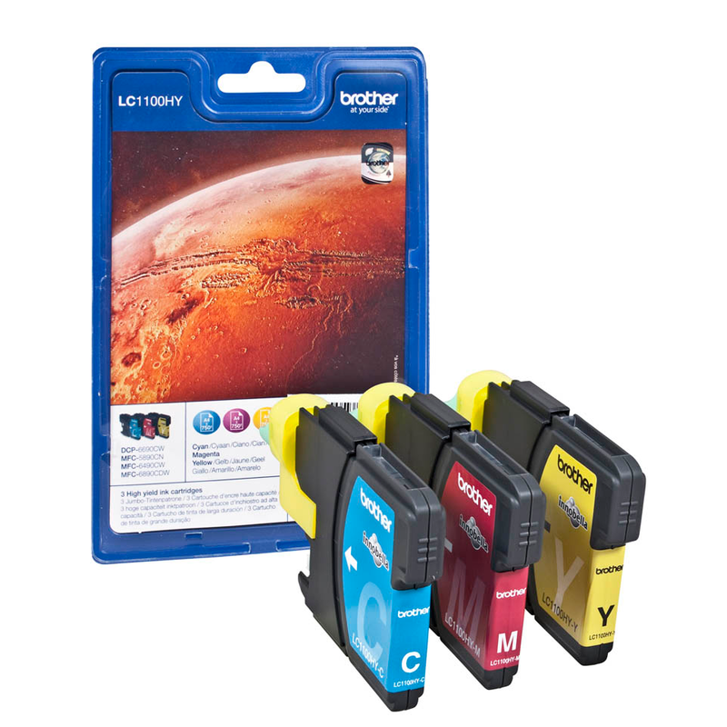 Brother LC-1100HY/C/M/Y cyan, magenta, gelb Druckerpatronen, 3er-Set