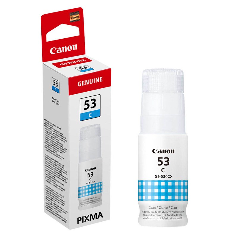 Canon Tintennachfüllfläschchen cyan (4673C001, GI-53C)