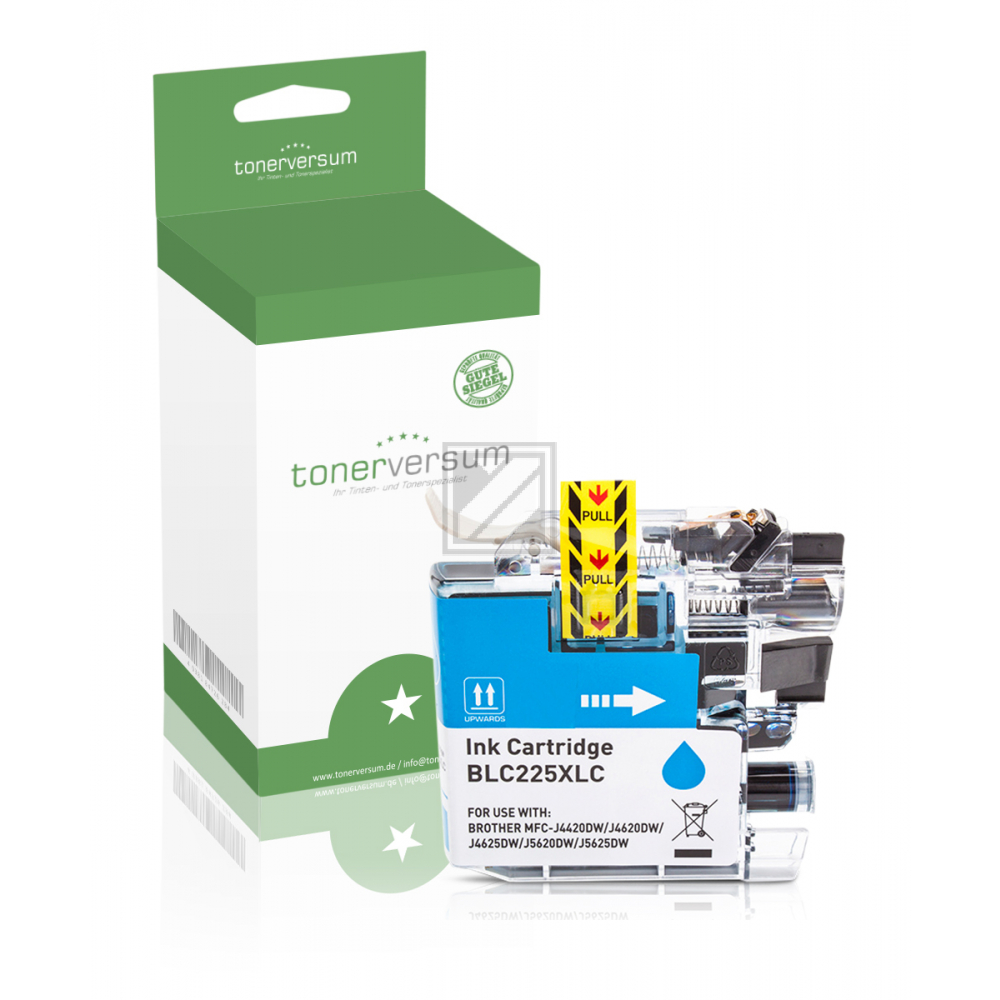 Tonerversum Tintenpatrone cyan HC (100119) ersetzt LC-225XLC