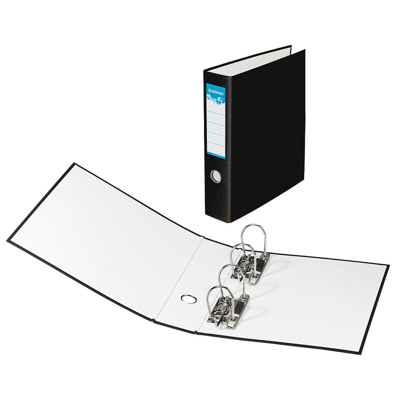 DONAU Doppelordner schwarz Karton 7,5 cm, 1 St.