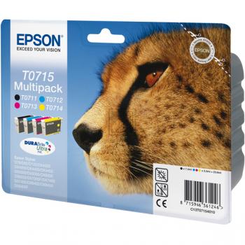 Epson Tintenpatrone gelb, magenta, schwarz, cyan (C13T07154012, T0715)