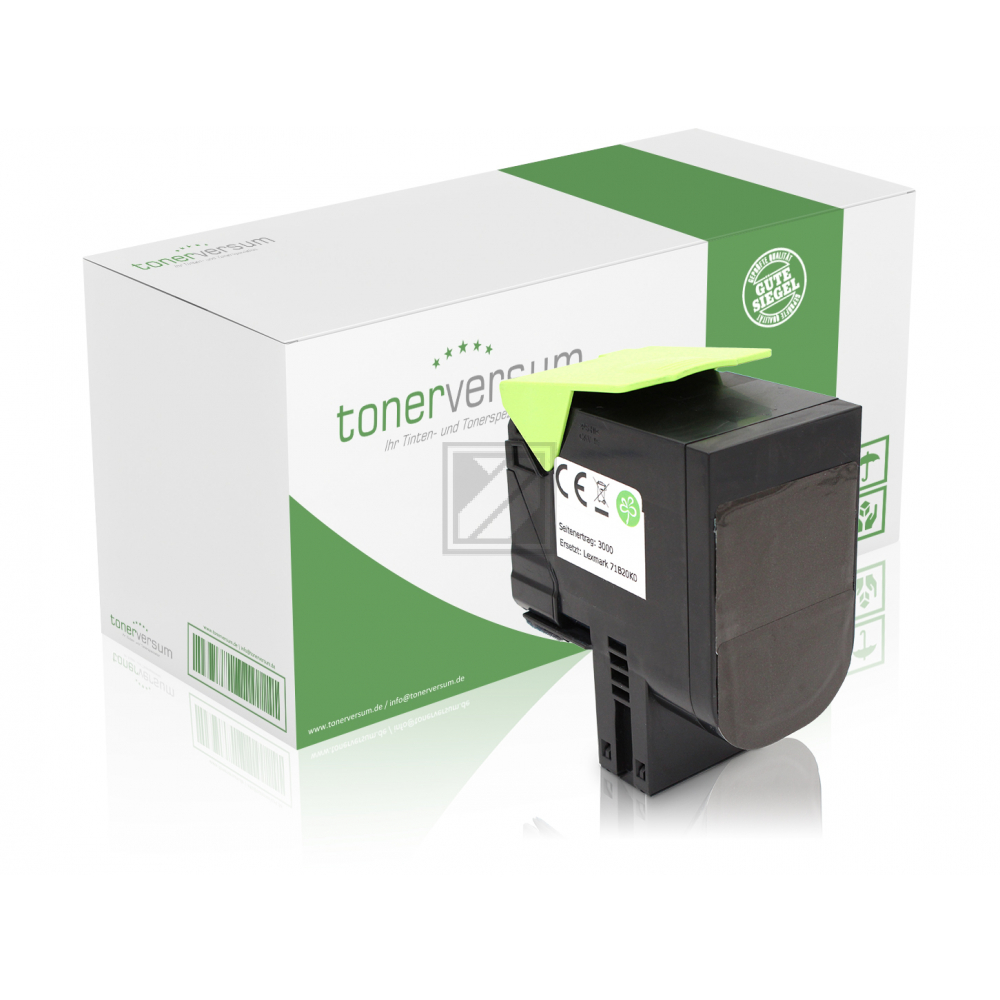 Tonerversum Toner-Kit schwarz (TV104577) ersetzt 71B20K0