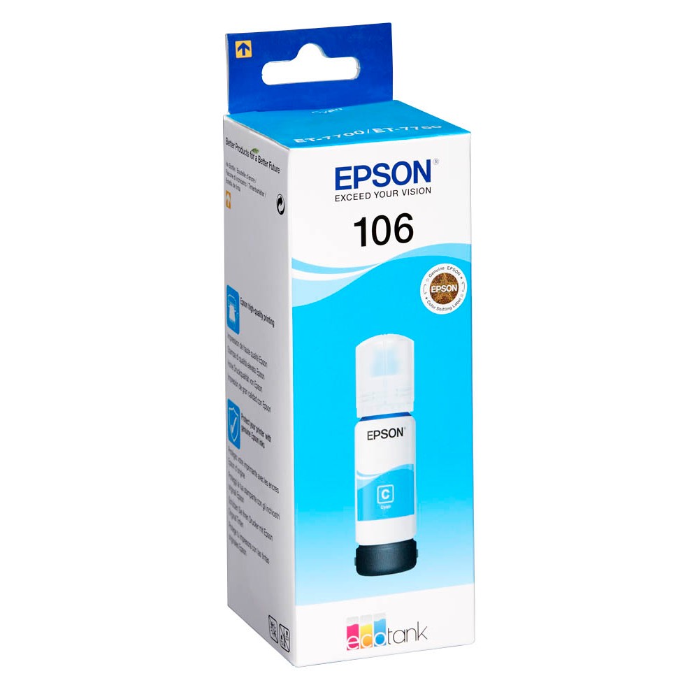 Epson 106 / C13T00R240 Nachfüll-Tinte Cyan 70 ml