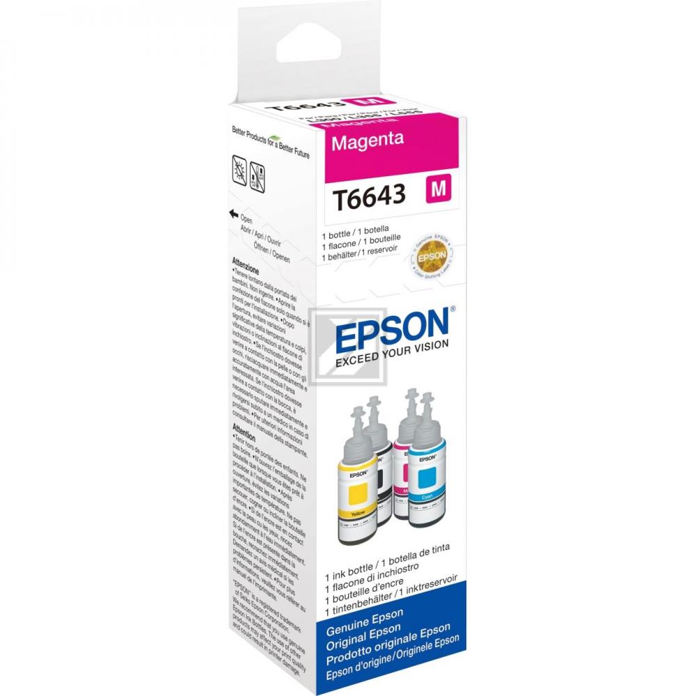Epson Tintennachfüllfläschchen magenta (C13T664340, 664)