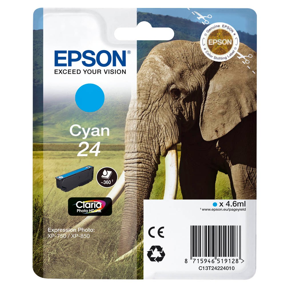 Epson 24 / C13T24224012 Tinte Cyan