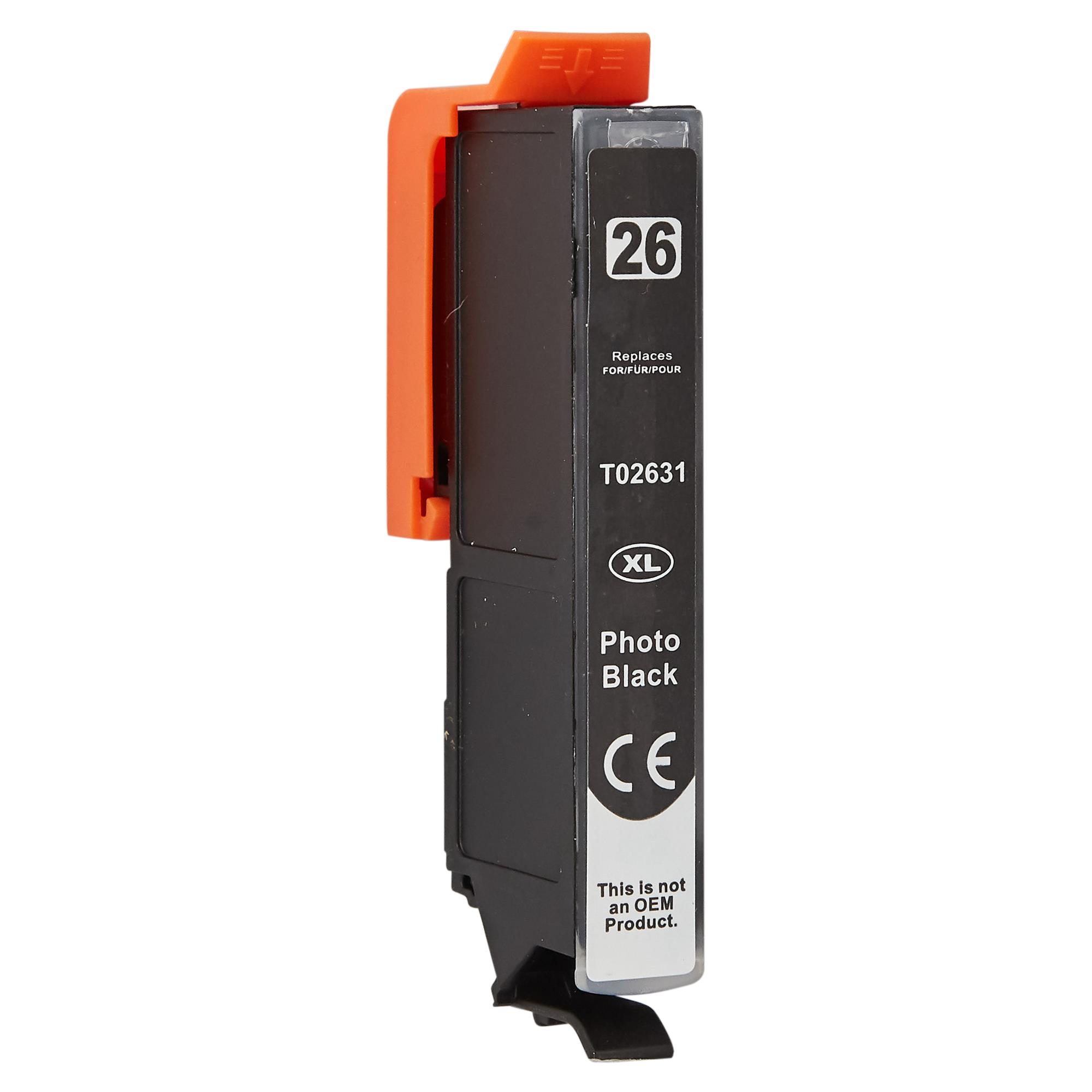 Kompatibel zu Epson 26 XL / C13T26314012 Tinte Photo-Black