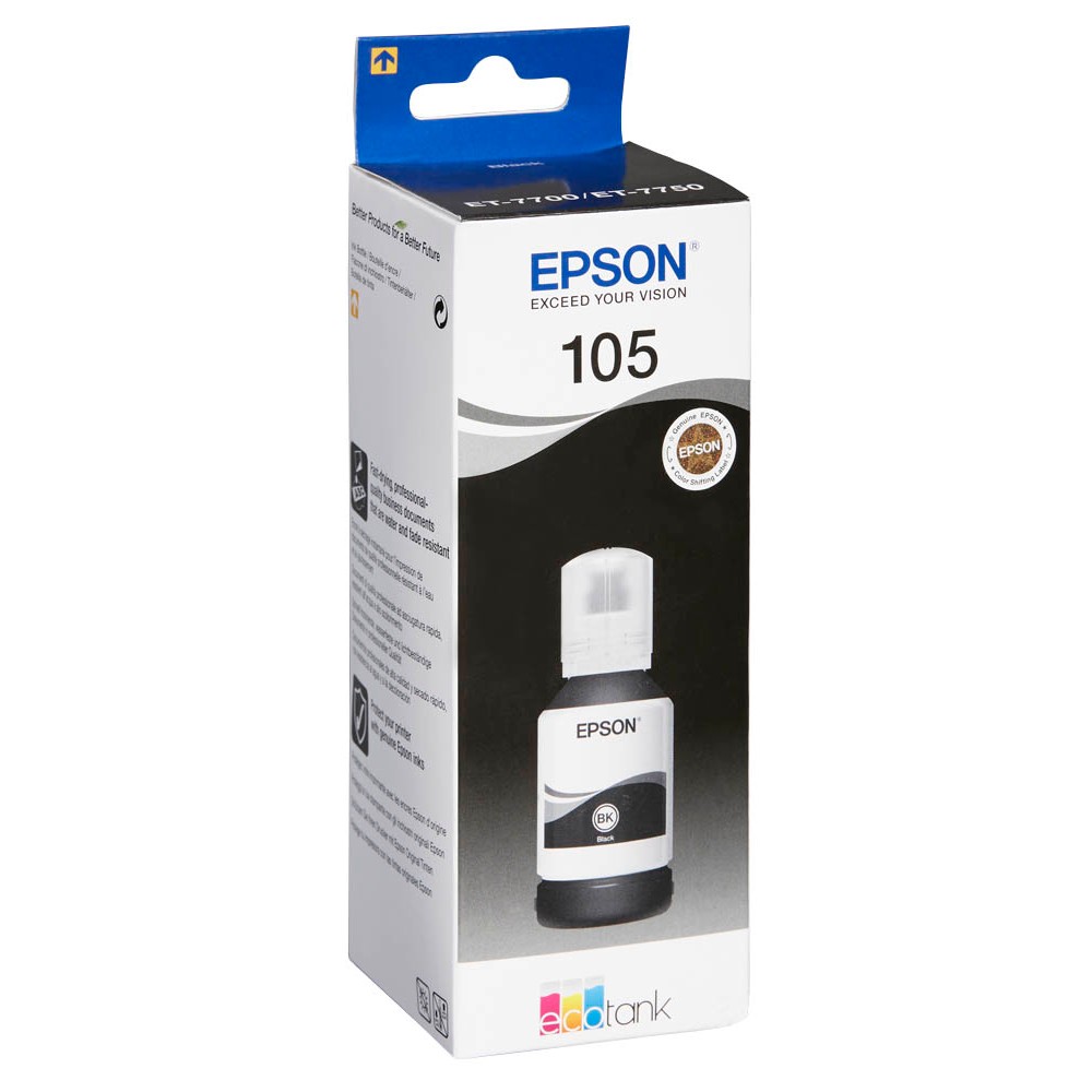 Epson 105 / C13T00Q140 Nachfüll-Tinte Black 140 ml