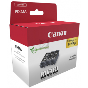 Canon Tintenpatrone 3 x schwarz (1509B028)