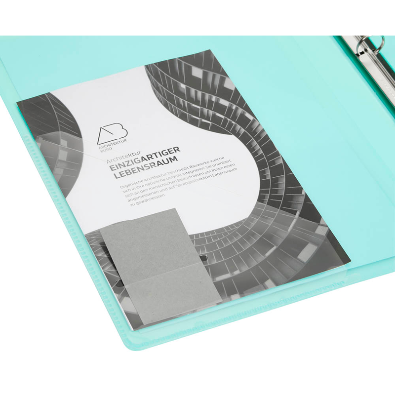 EICHNER Präsentationsringbuch 4-Ringe grün-transparent 2,5 cm DIN A4, 1 St.