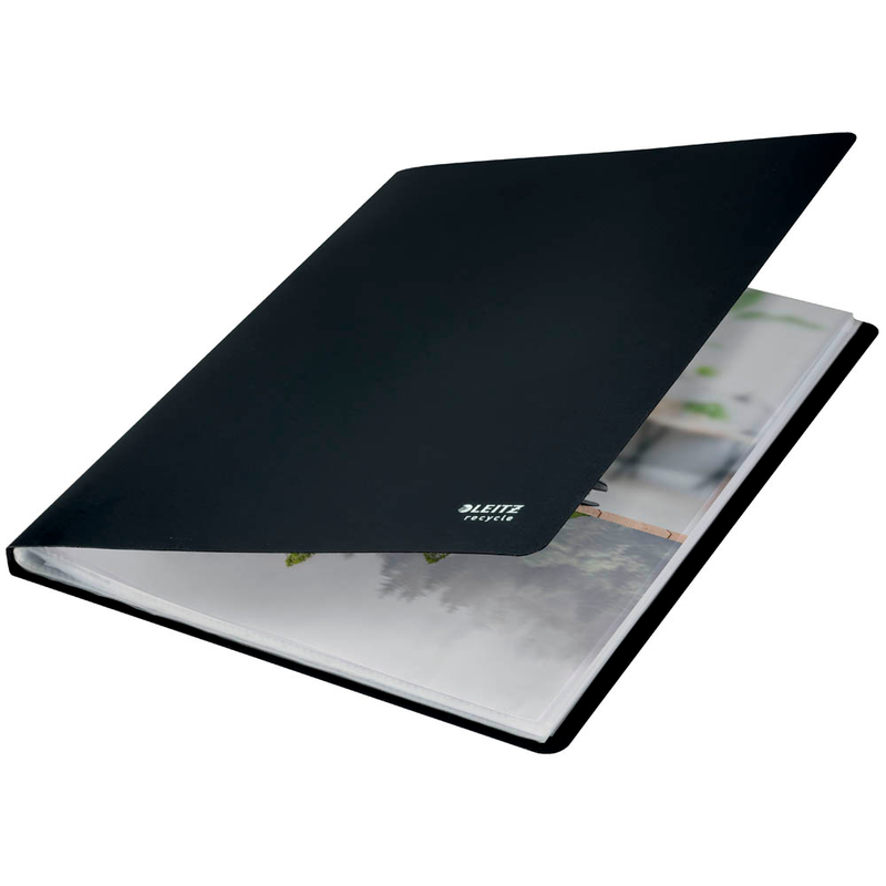 LEITZ Recycle 4676 Sichtbuch DIN A4, 20 Hüllen schwarz, 1 St.