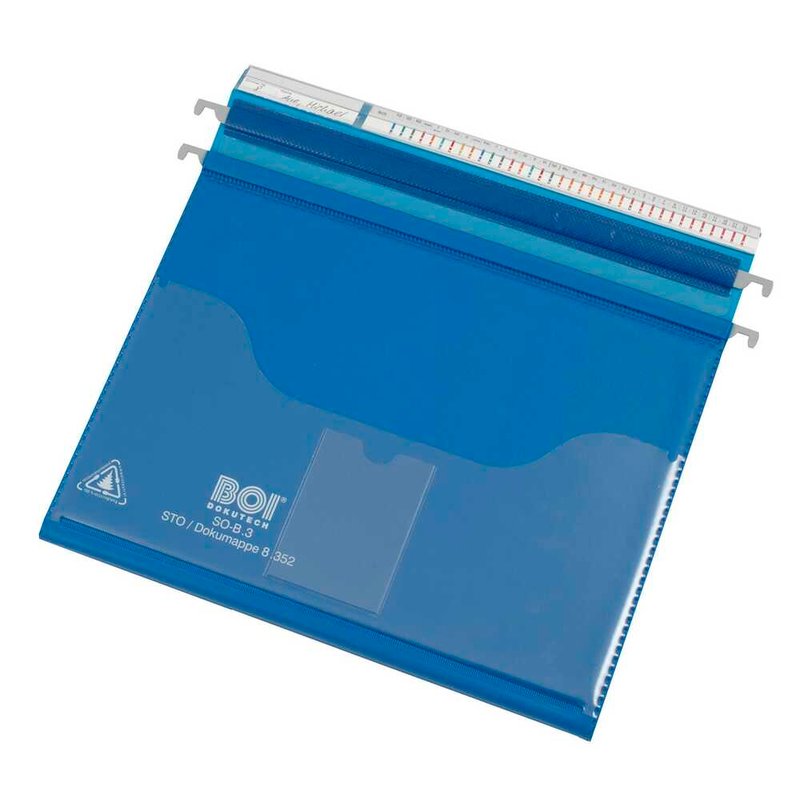 BOI Patienten-Dokumentations-Hängemappe 2-Ringe blau, 5 St.