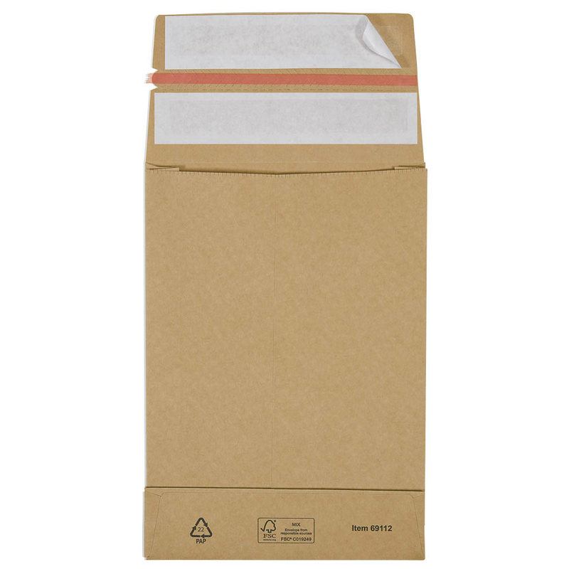 BONG Faltentaschen e-Green ca. DIN C5 ohne Fenster braun mit 4,0 cm Falte, 250 St.