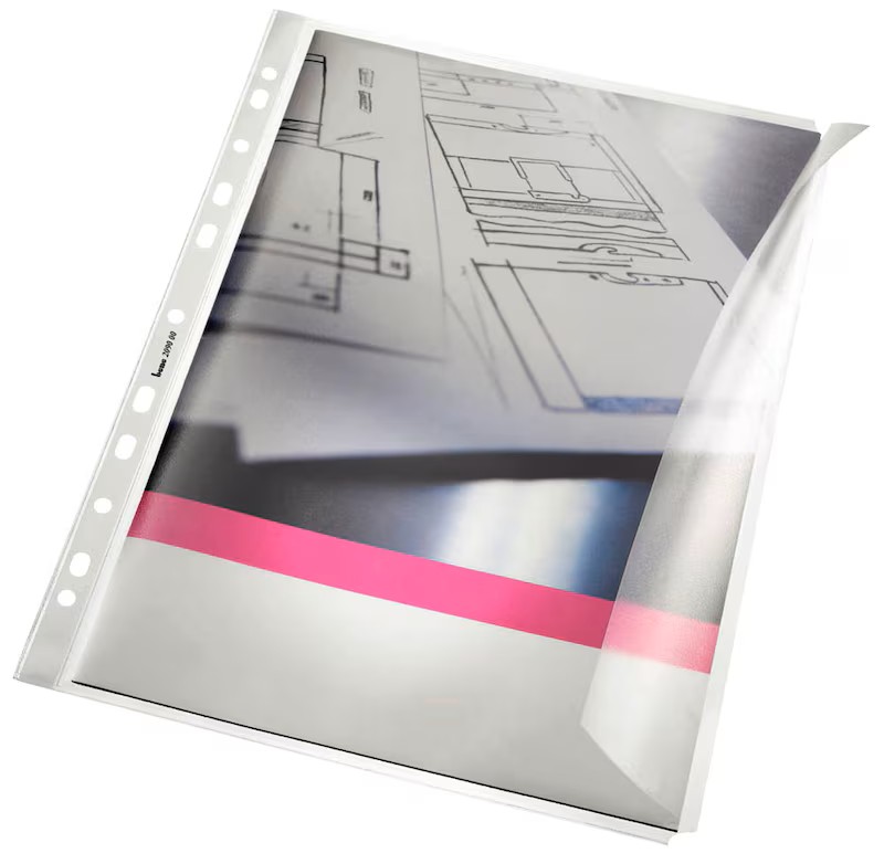 bene Prospekthüllen DIN A4 transparent genarbt 0,12 mm, 10 St.