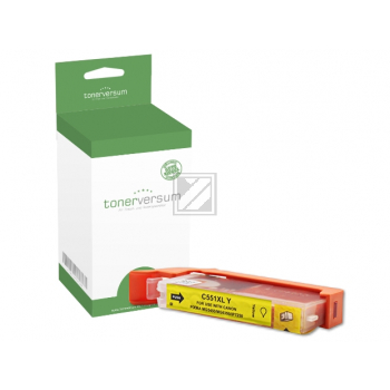 Tonerversum Tintenpatrone gelb HC (100300) ersetzt CLI-551YXL