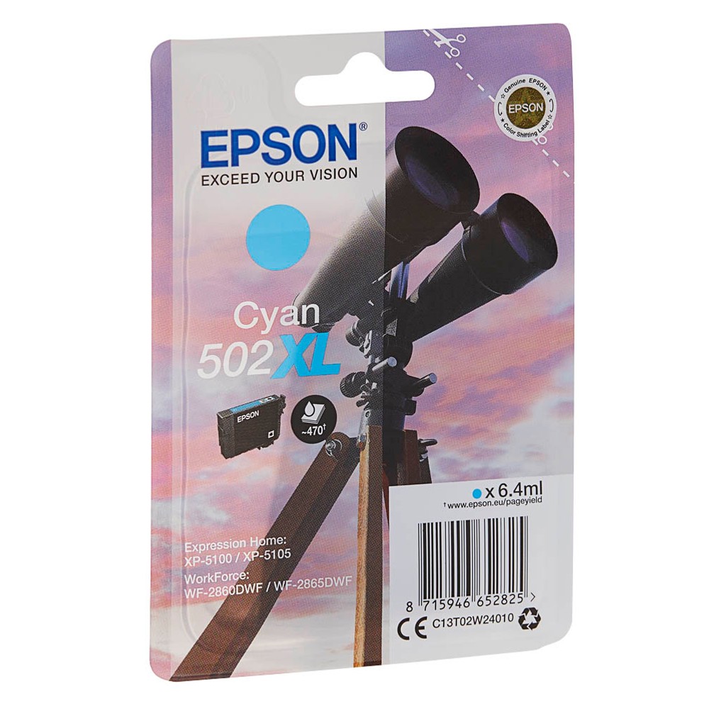 Epson 502 XL / C13T02W24010 Tinte Cyan