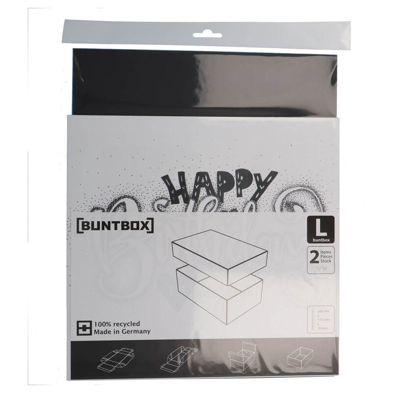 BUNTBOX Geburtstag L Geschenkboxen-Set weiß, 2 St.