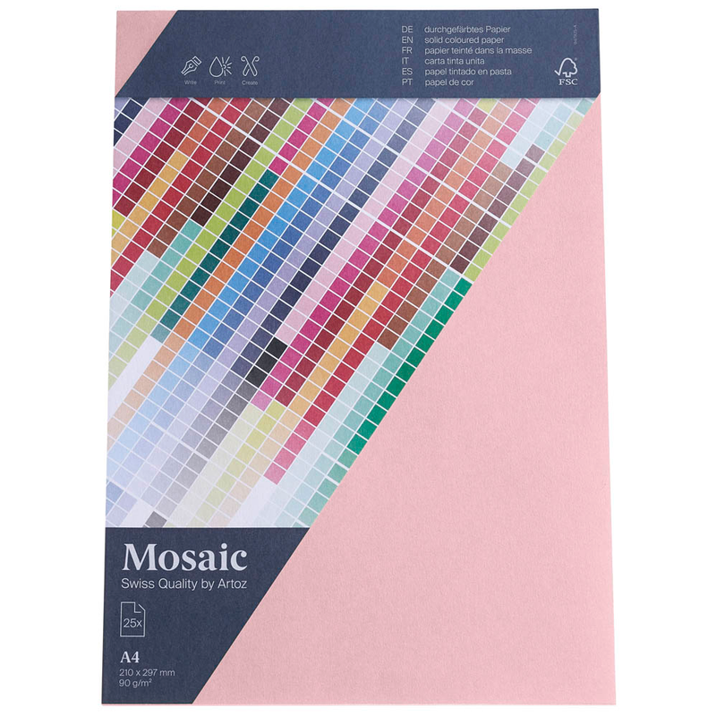 artoz Briefpapier Mosaic rosa DIN A4 90 g/qm 25 Blatt