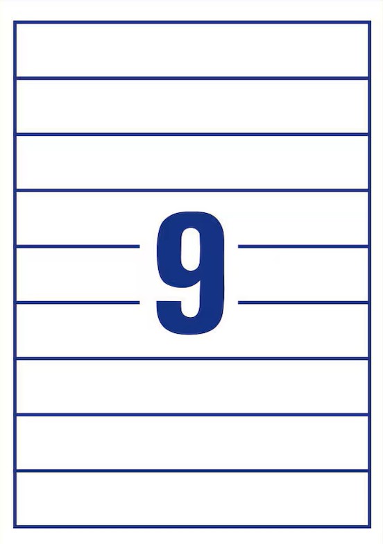 AVERY Zweckform Einsteck-Rückenschilder weiß für 4,5 cm Rückenbreite, 90 St.