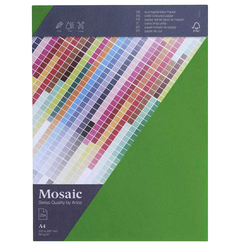 artoz Briefpapier Mosaic apfelgrün DIN A4 90 g/qm 25 Blatt