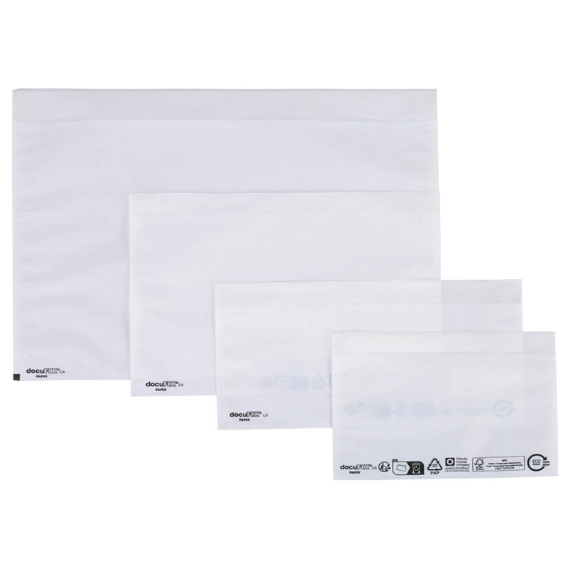 docuFIX® PAPER Lieferscheintaschen Papier DIN lang 250 St.