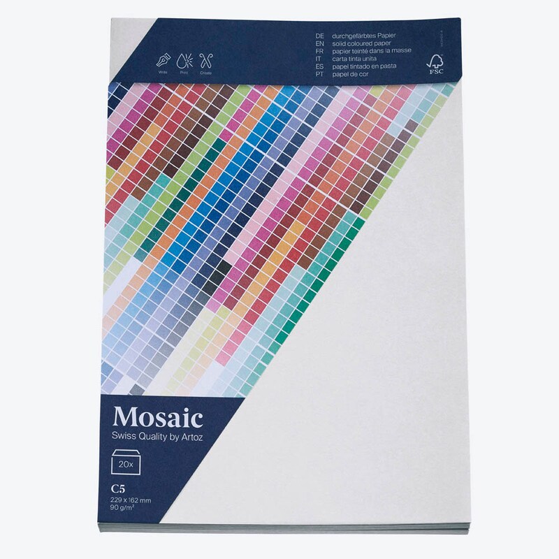 artoz Briefumschläge Mosaic DIN C5 ohne Fenster weiß haftklebend 20 St.