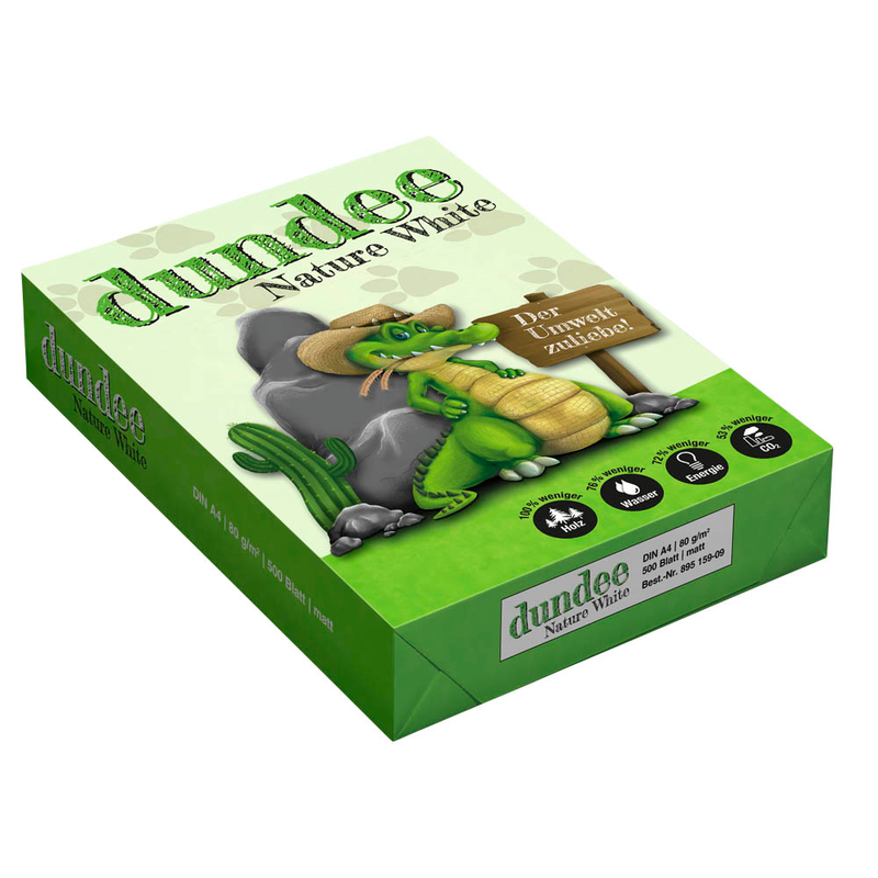 dundee Recyclingpapier Nature White DIN A4 80 g/qm 500 Blatt