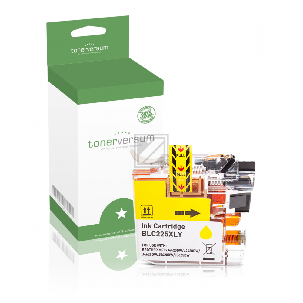 Tonerversum Tintenpatrone gelb HC (100118) ersetzt LC-225XLY