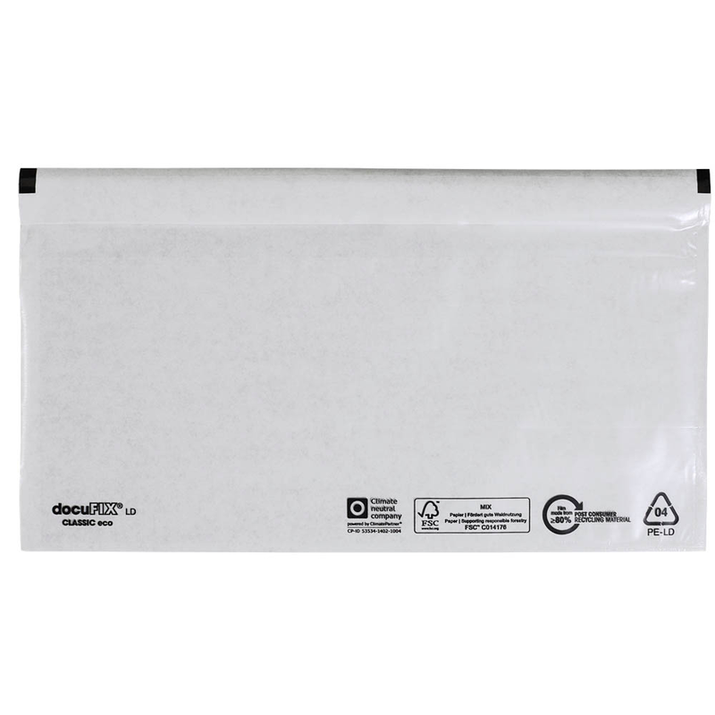docuFIX® CLASSIC Lieferscheintaschen eco Kunststoff DIN lang 1.000 St.