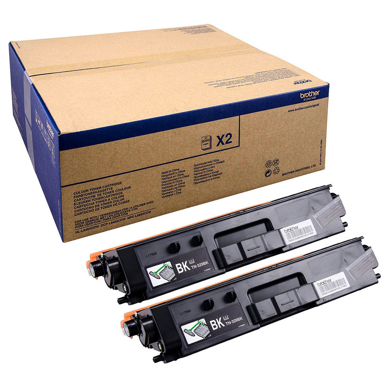 Brother Toner-Kit 2 x schwarz HC plus (TN-329BKTWIN)