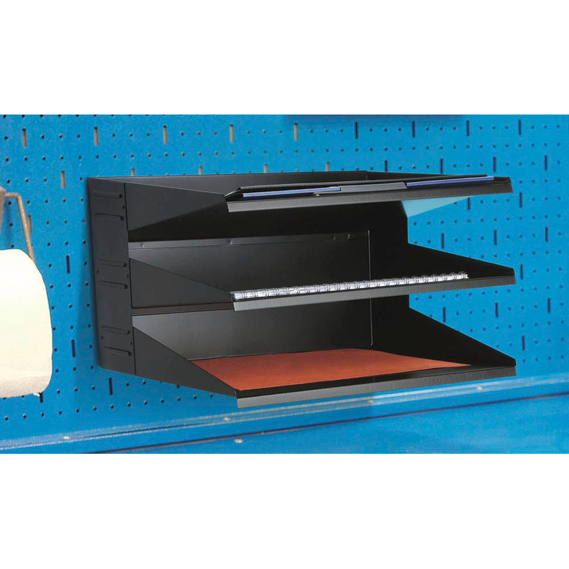 DURABLE Sortierstation schwarz mit 3 Fächern