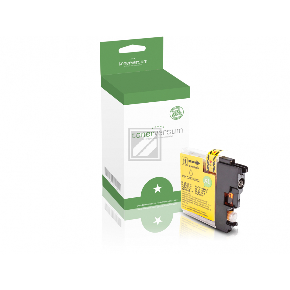 Tonerversum Tintenpatrone gelb (100080) ersetzt LC-1100Y