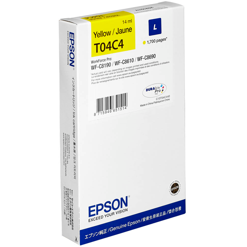 Epson Tintenpatrone gelb (C13T04C440, T04C4)