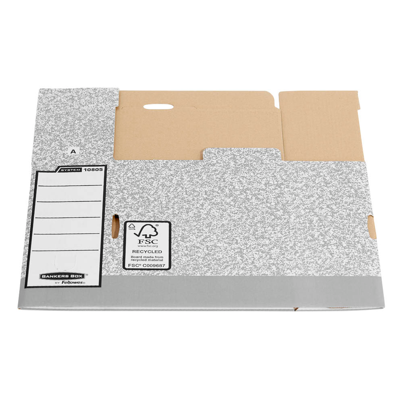 Bankers Box Archivboxen Bankers Box grau 11,1 x 32,7 x 26,5 cm, 10 St.
