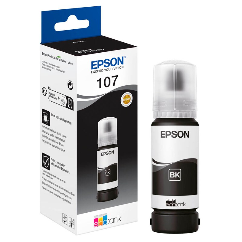 Epson Tintennachfüllfläschchen photo schwarz (C13T09B140, 107)