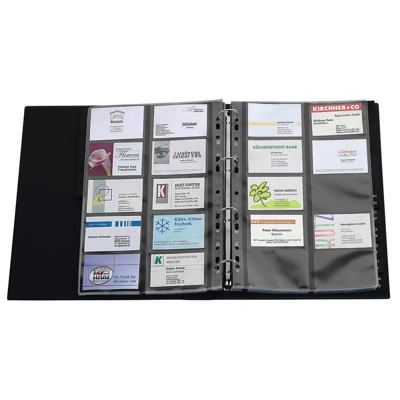 DURABLE Visitenkarten-Ringbuch VISIFIX A4 anthrazit, 1 St.