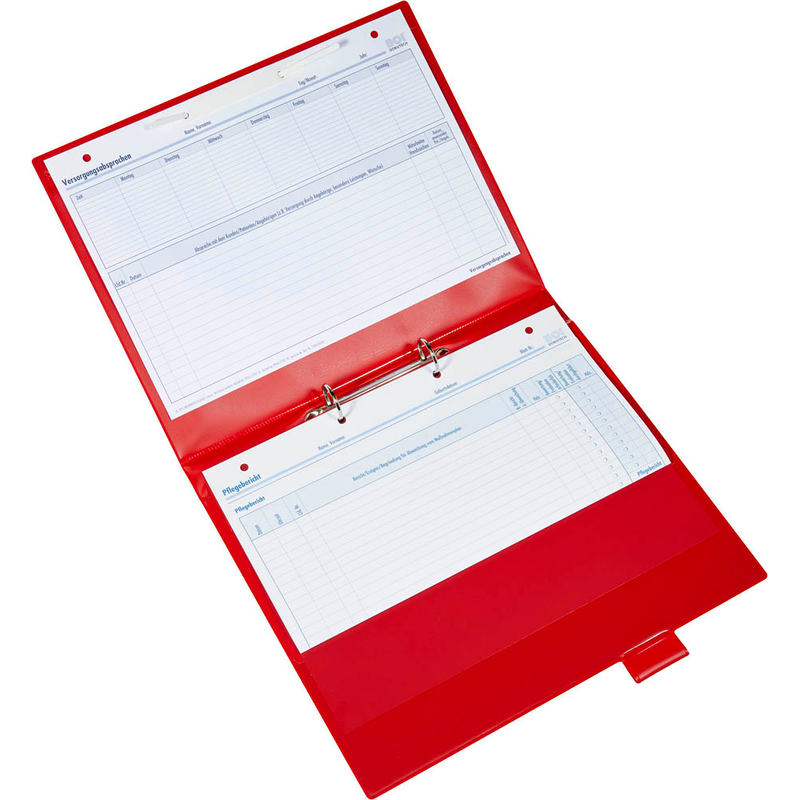 BOI Click-Plus Ambulant Patienten-Dokumentationsmappe 2-Ringe rot 3,5 cm DIN A4, 1 St.