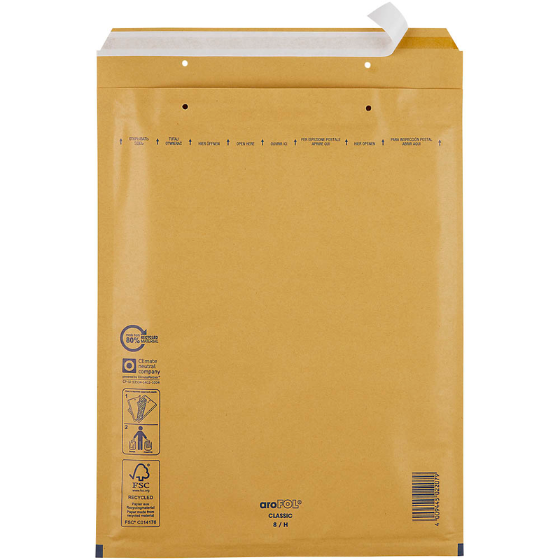 aroFOL® CLASSIC Luftpolstertaschen-Set braun, 100 St.