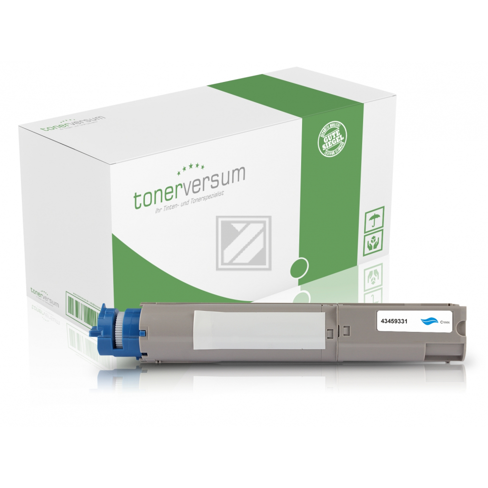 Tonerversum Toner-Kit cyan HC plus + (102941) ersetzt 43459331