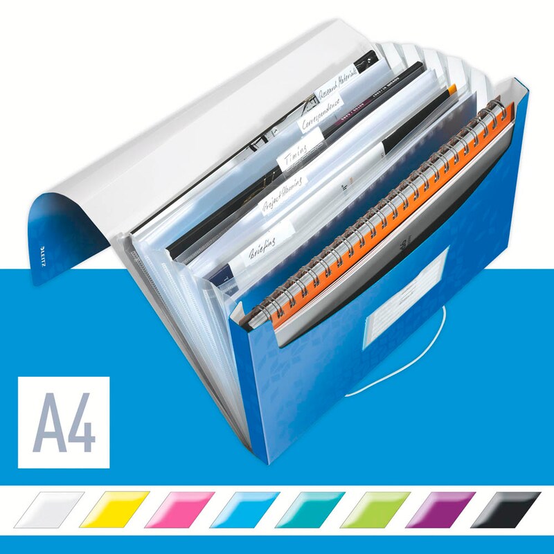 LEITZ Fächermappe WOW 4589 6 Fächer blau, 1 St.