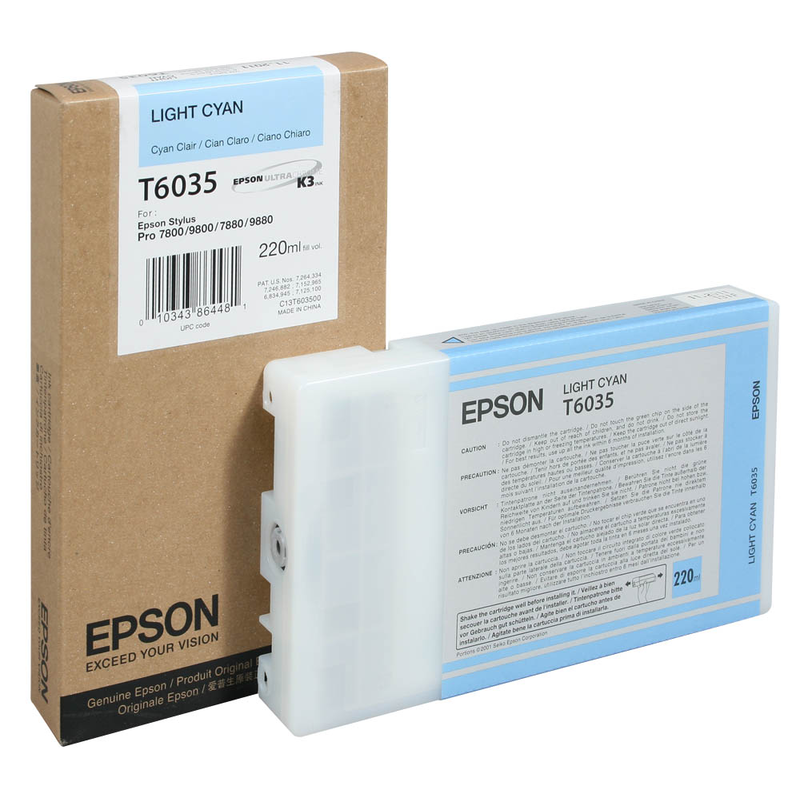 Epson Tintenpatrone cyan light HC (C13T603500, T6035)